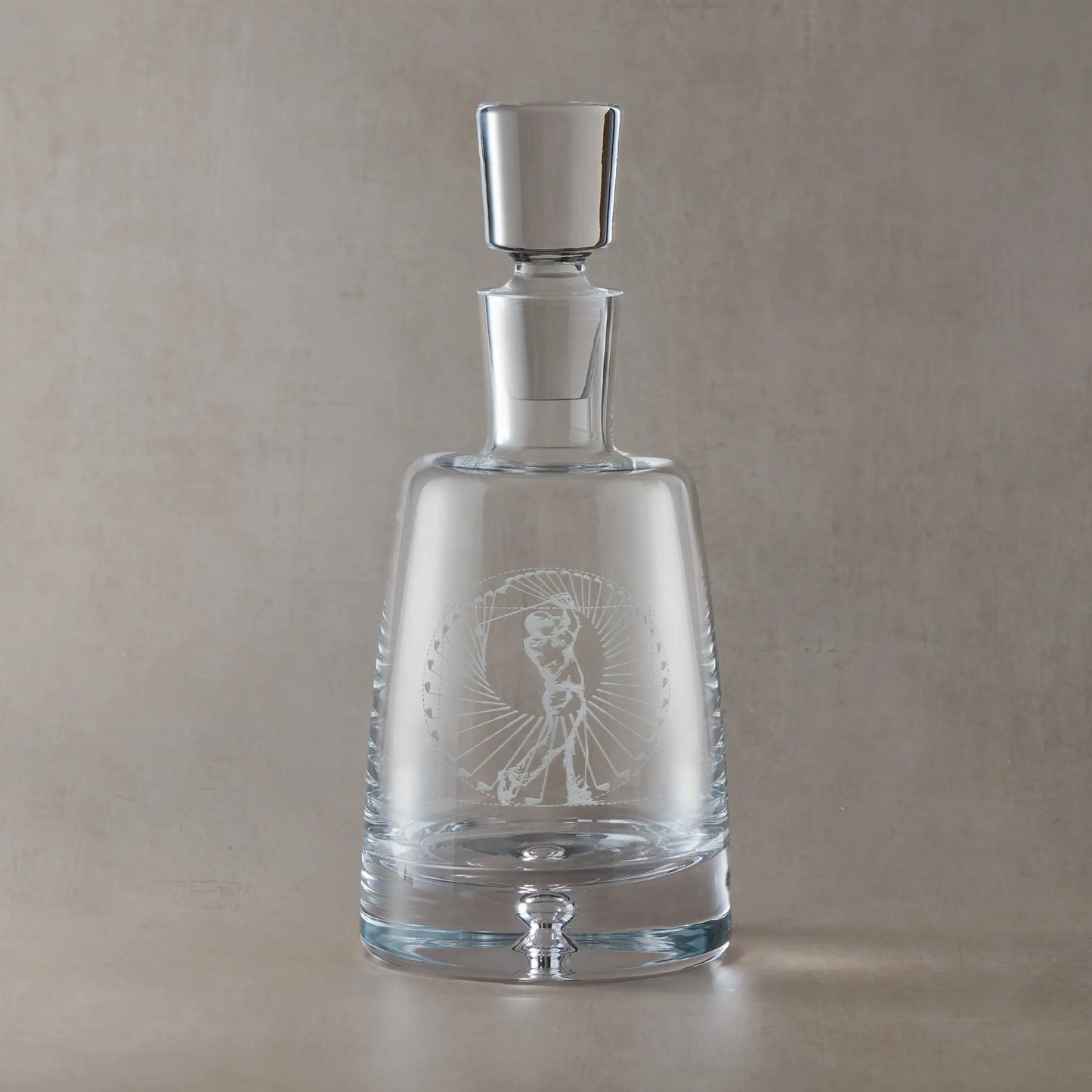 Engraved Perfect Swing Crystal Decanter