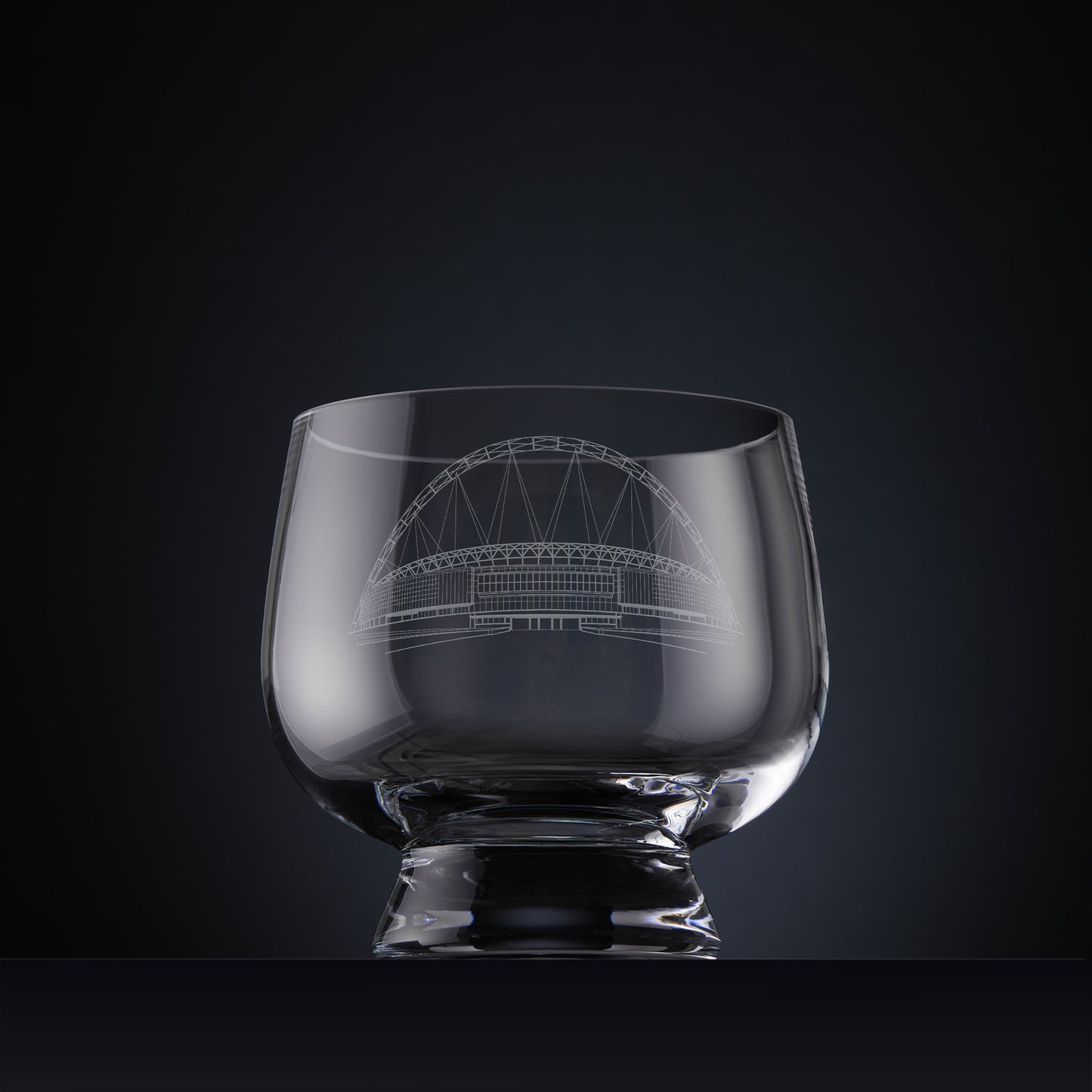 Medium engraved presentation bowl with Wembley stadium design