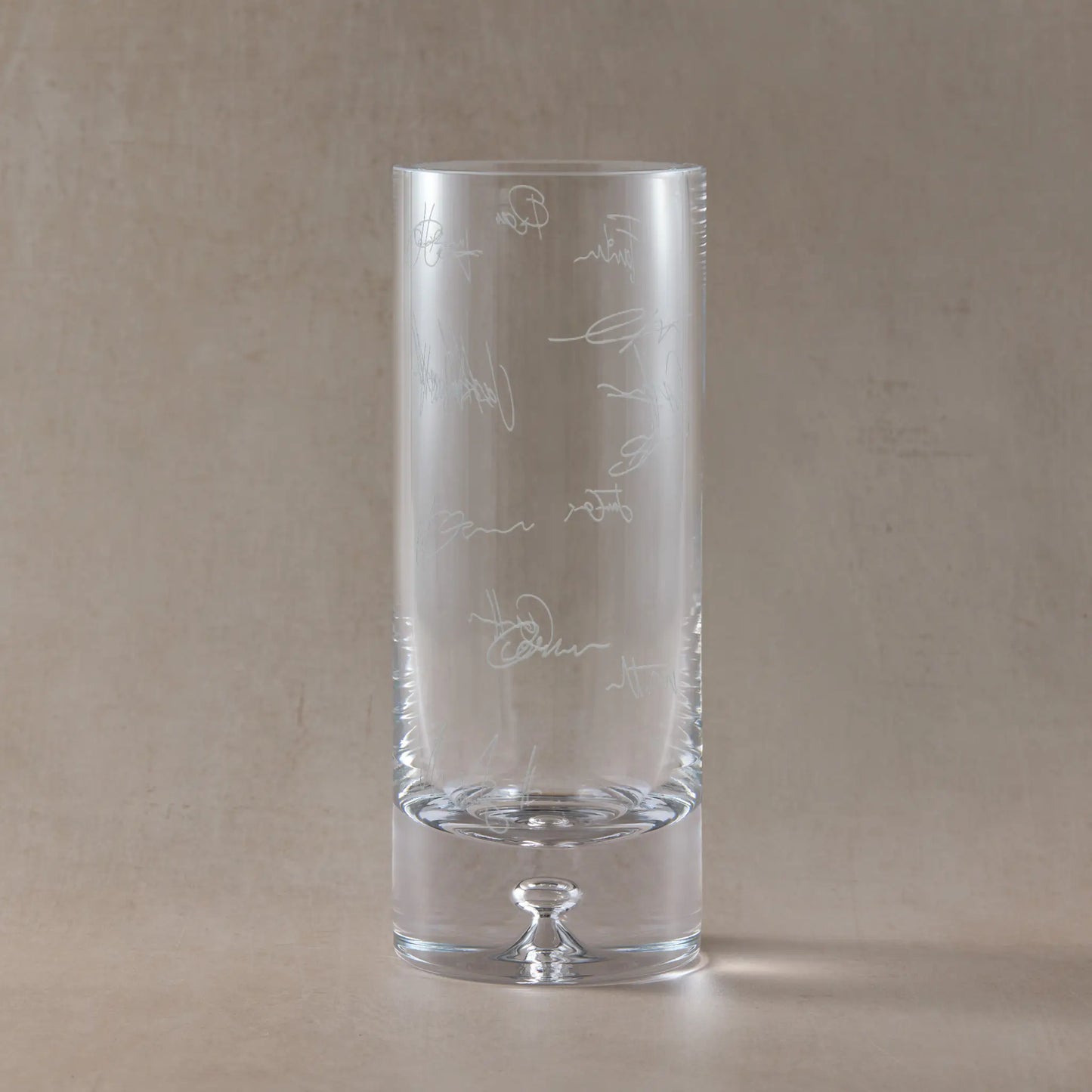 Engraved flower engraved with custom real handwriting and signatures