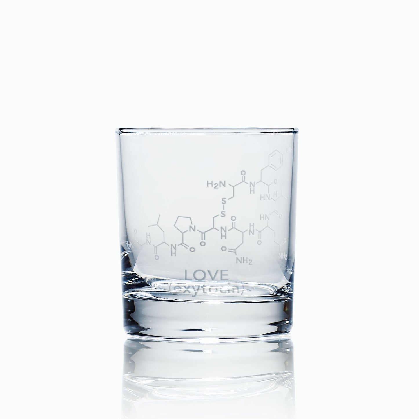 oxytocin whisky glass engraved molocules