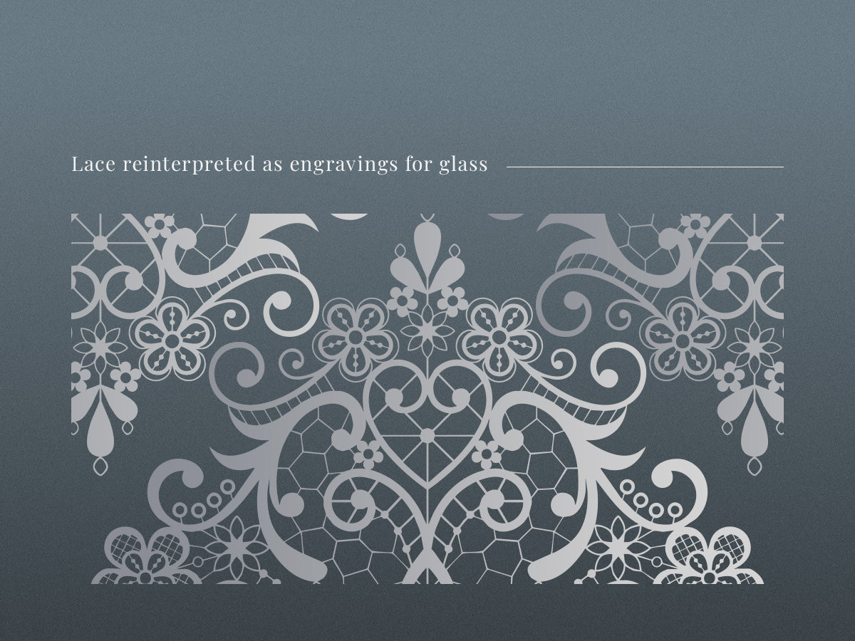 Wedding Lace in Glass: Chantilly, Venetian and Guipure