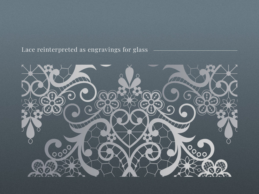 Wedding Lace in Glass: Chantilly, Venetian and Guipure