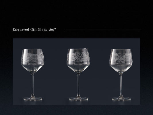 Mountain Engraving on a Gin Glass: Adapting Designs to Form