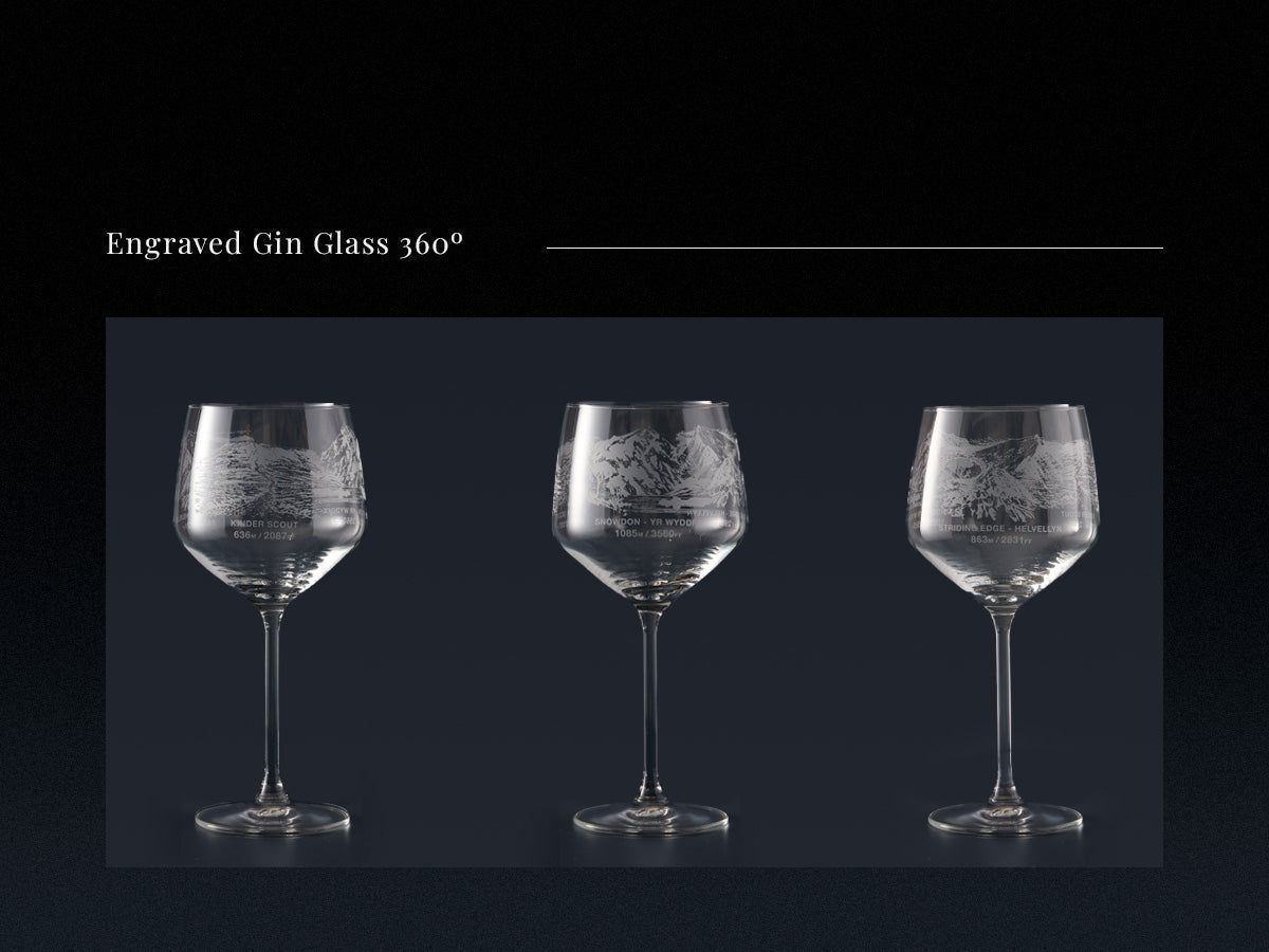Mountain Engraving on a Gin Glass: Adapting Designs to Form