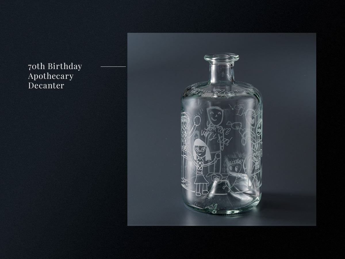 Children’s Drawings Engraved: A 70th Birthday Decanter