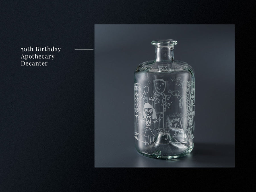 Children’s Drawings Engraved: A 70th Birthday Decanter