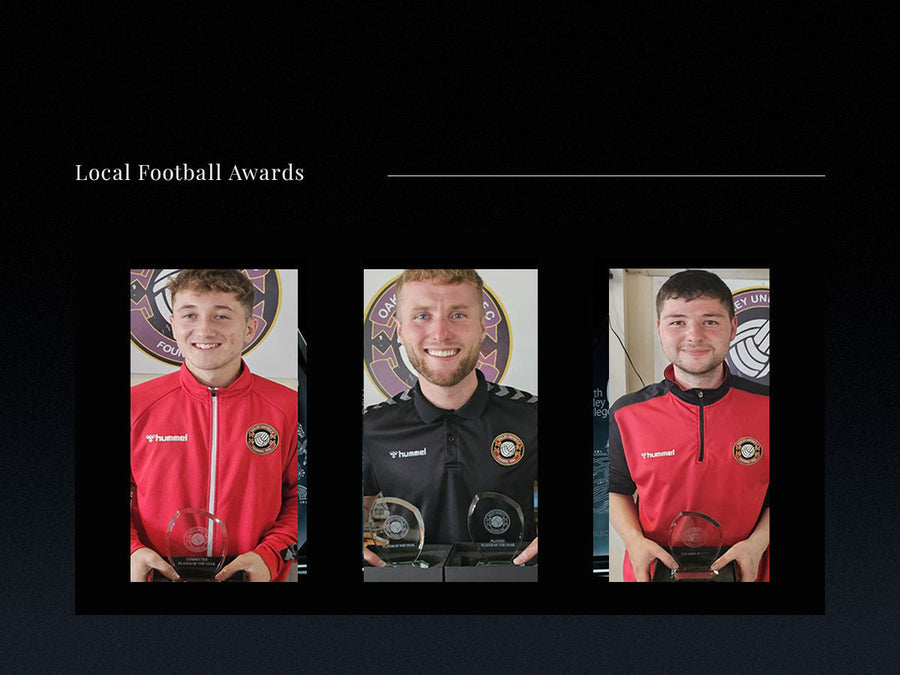 Engraved Glass Trophies: Oakley Football Team