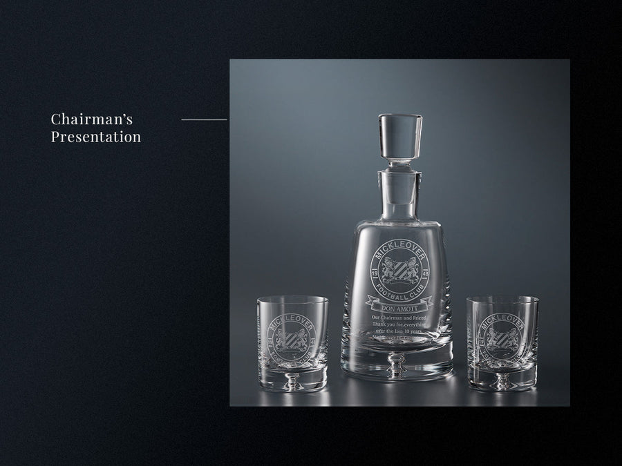 Engraved Decanter and Glasses for Mickleover Football Club