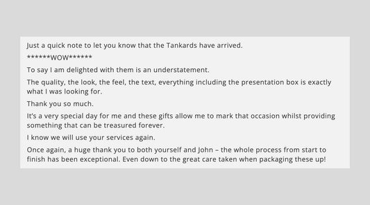 Lodge St Barchan – Engraved Tankards for Installation 2025