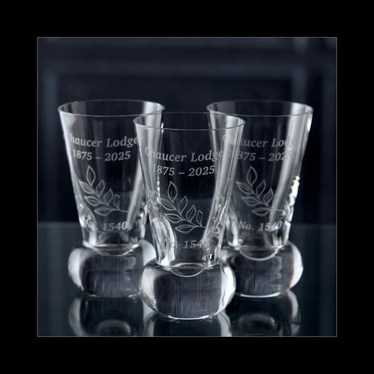 Chaucer Lodge 150th Anniversary – Firing Glass Commission