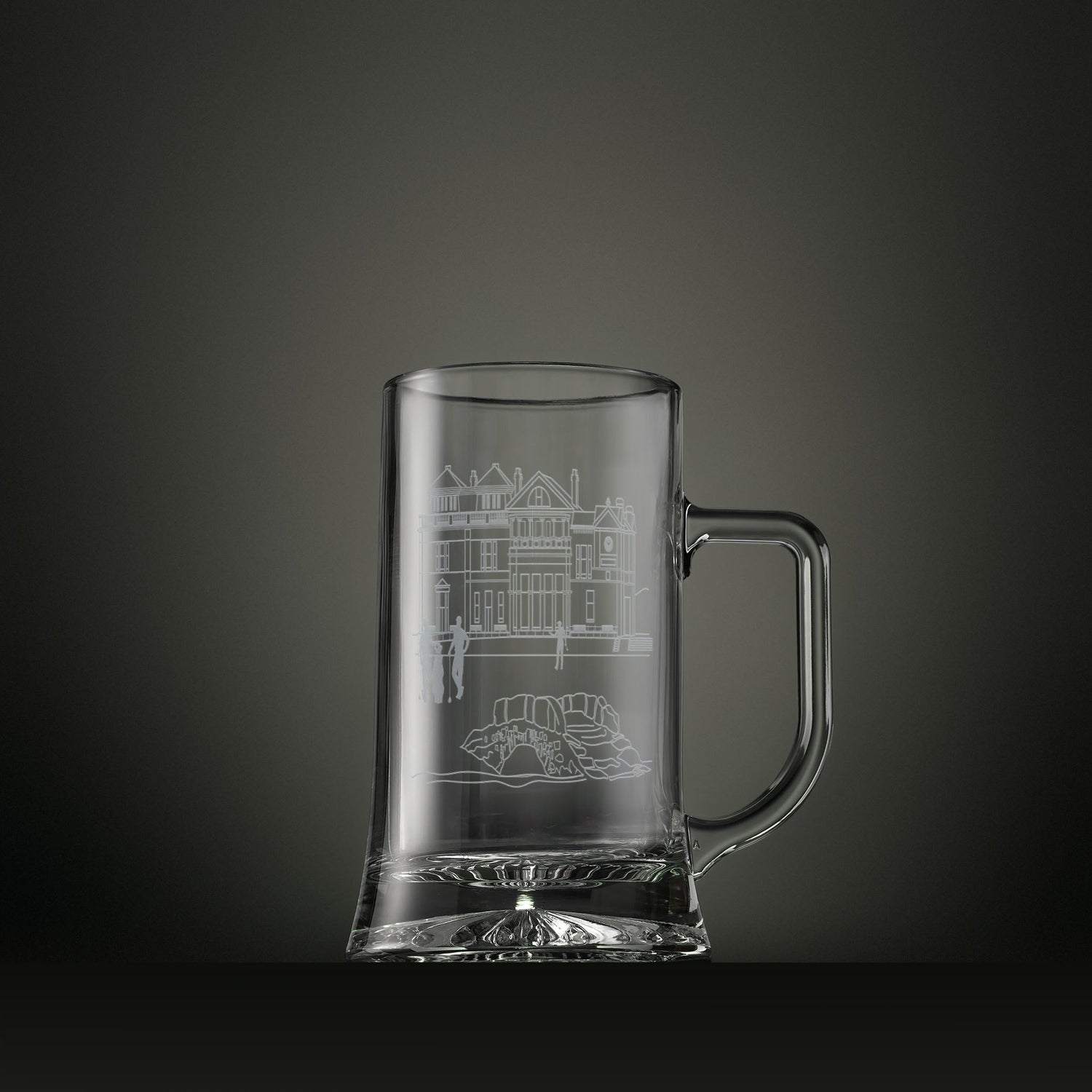 Engraved Glass Tankards