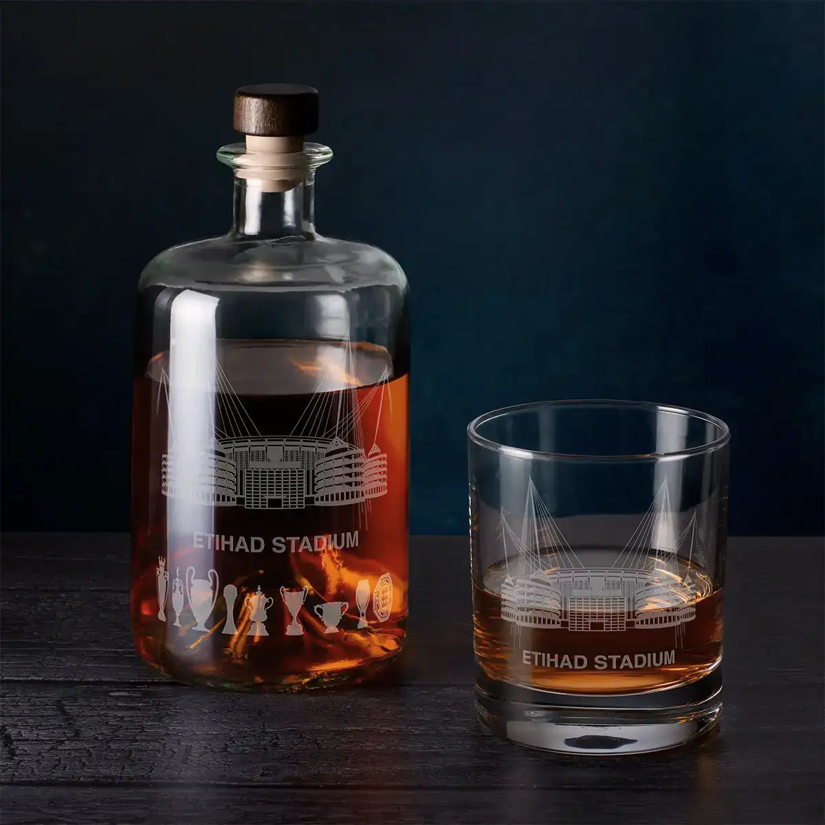 Engraved Stadium Architecture Glassware