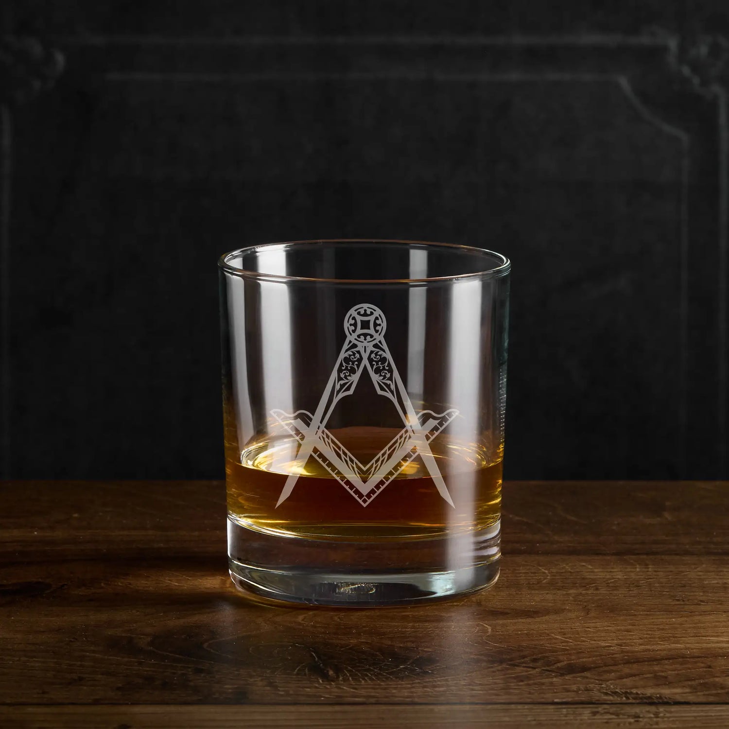 masonic whiskey glass