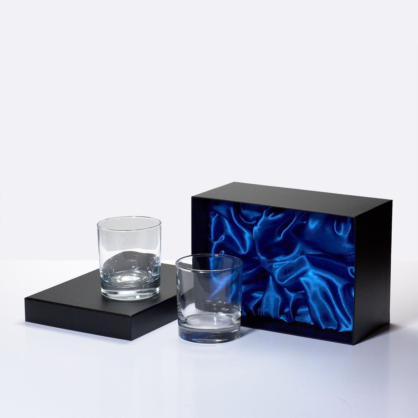 Satin Lined Presentation Box,  Pair Whisky Glasses