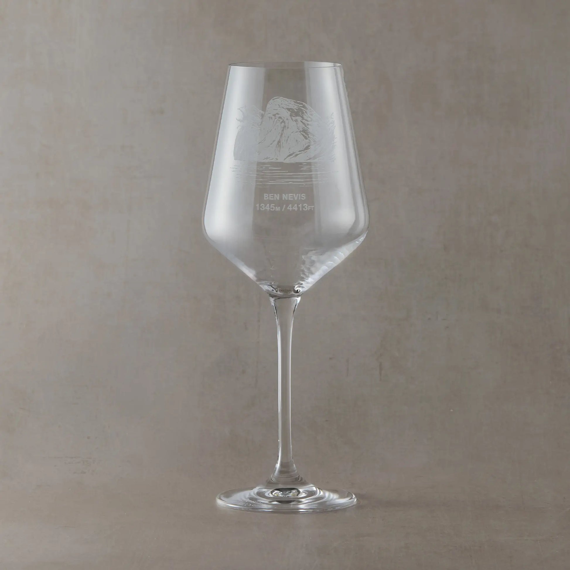 Engraved Ben Nevis from Corpach Wine Glass – Atelier Edition