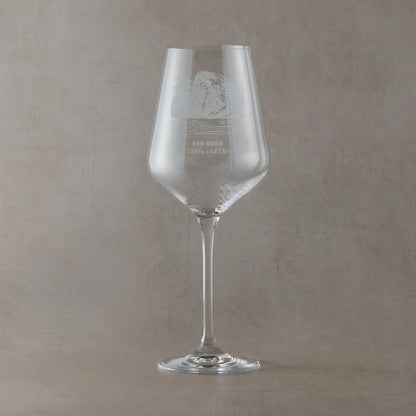 Engraved Ben Nevis from Corpach Wine Glass – Atelier Edition