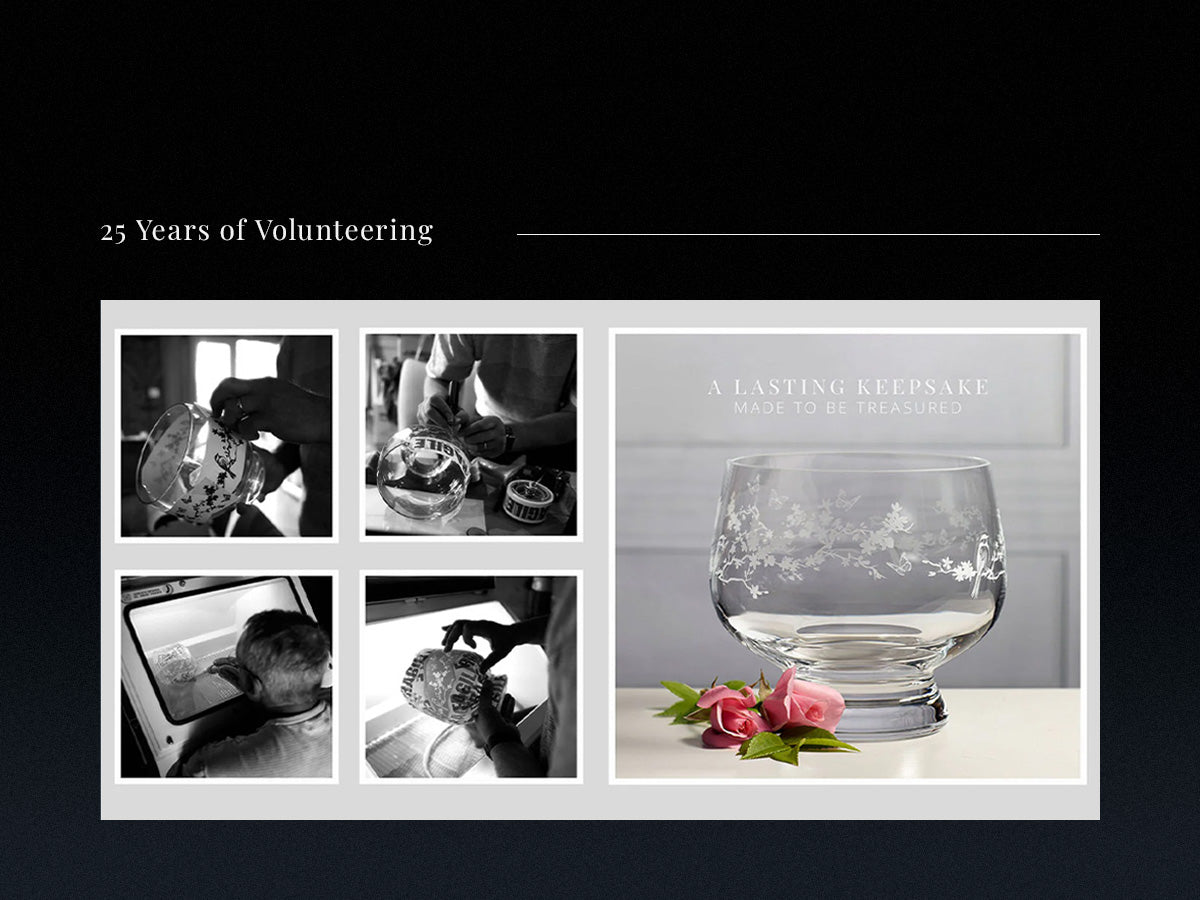 BLOG__Engraved celebration bowl featuring garden birds, blossom and butterflies in a wraparound design