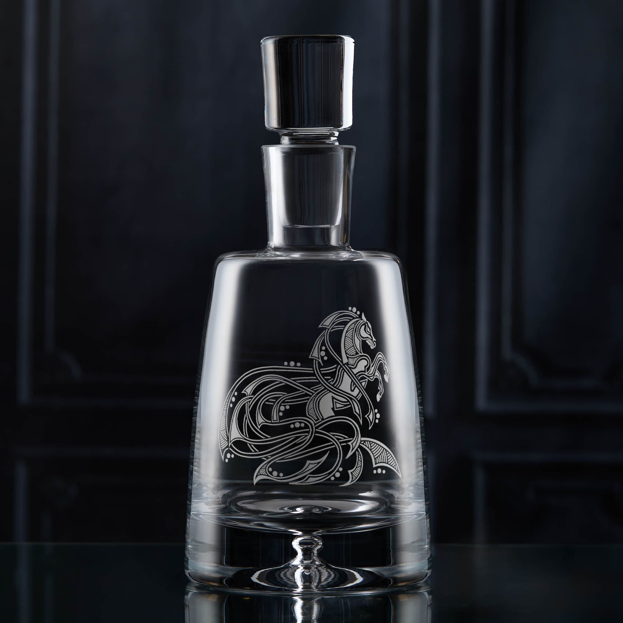 Luxury Atelier Edition Celtic Horse Spirit Decanter – hand-engraved in Scotland