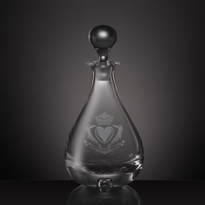 Engraved Claddagh Wine Decanter - The Atelier Edition