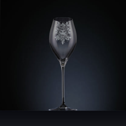 Engraved Oak King & Holly King Prosecco Glasses