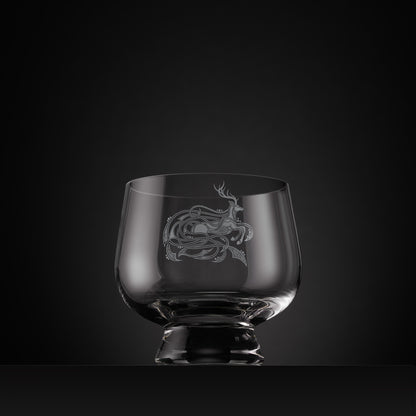 Small engraved presentation bowl with Celtic knot-work stag design