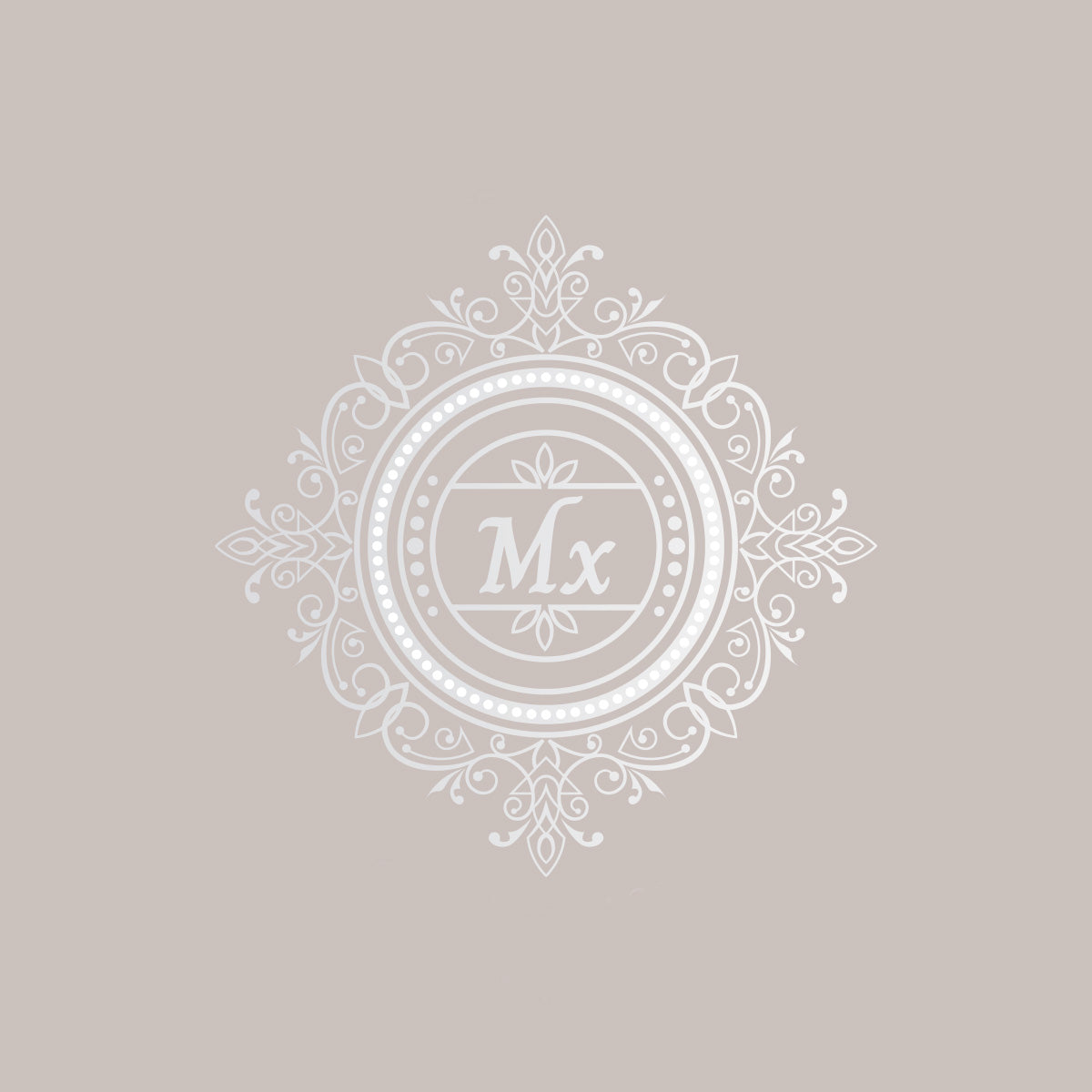Engraved wedding design with lace details and  'honorific' text