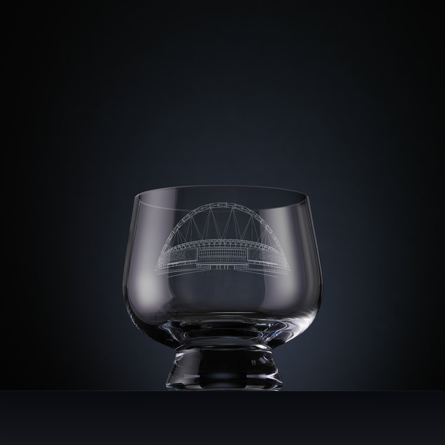 Small engraved presentation bowl with Wembley stadium design