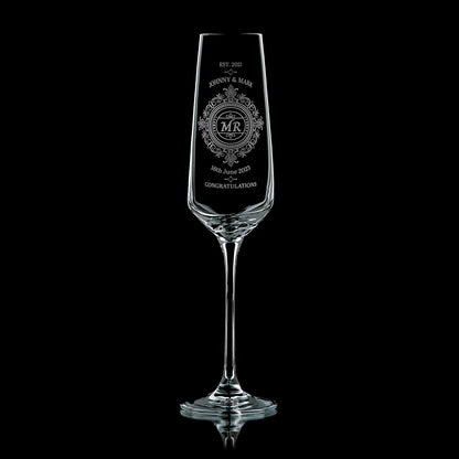 Wedding Grooms personalised champagne glass