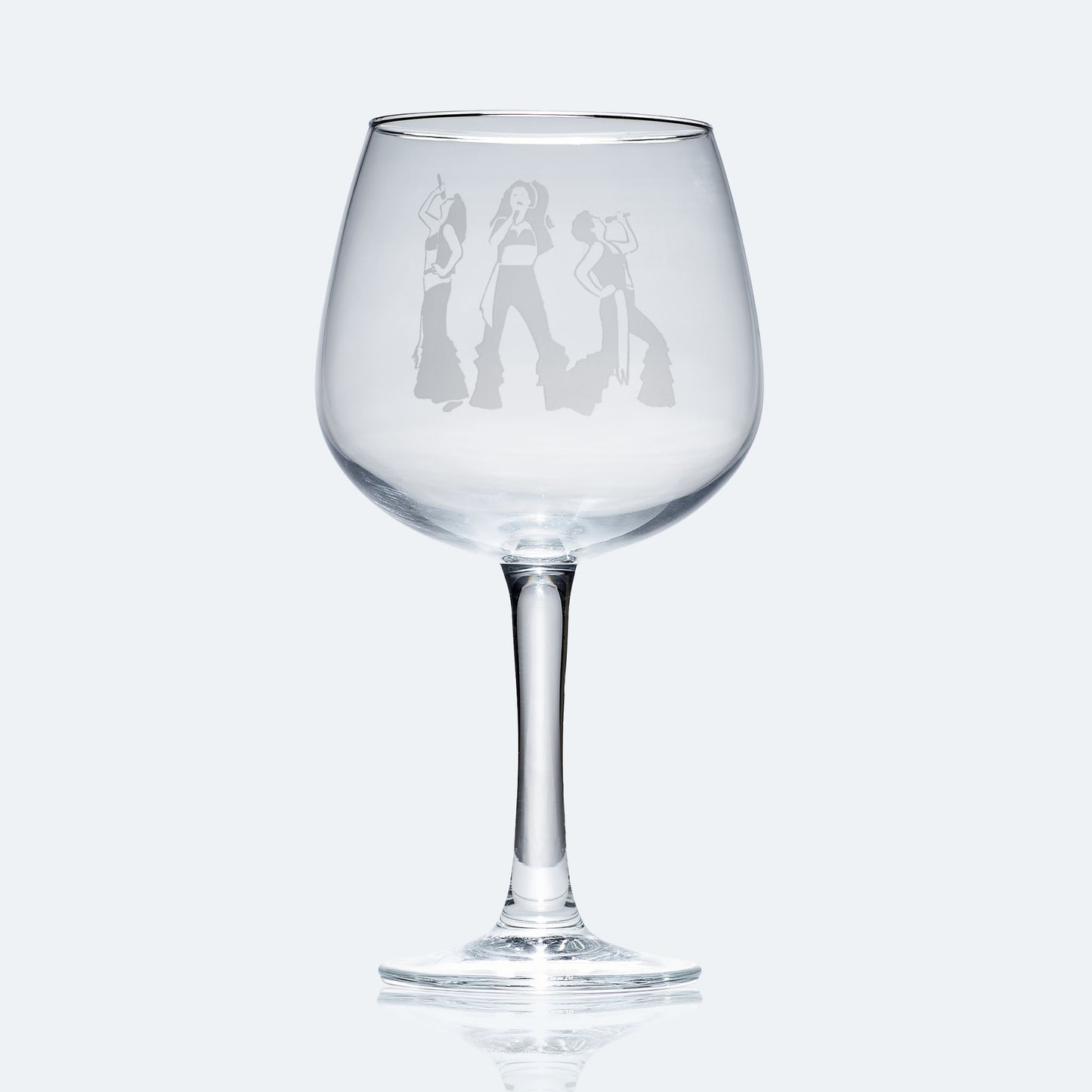 engraved donna and the dynamos gin glass