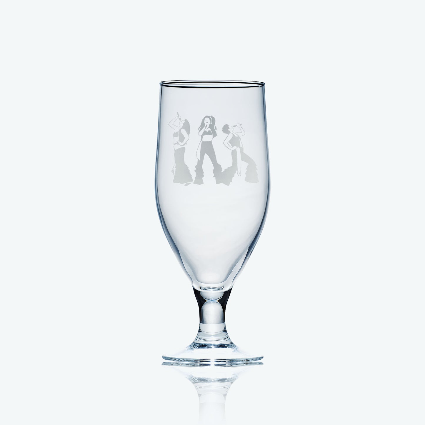 mamma mia engraved stemmed beer gklass