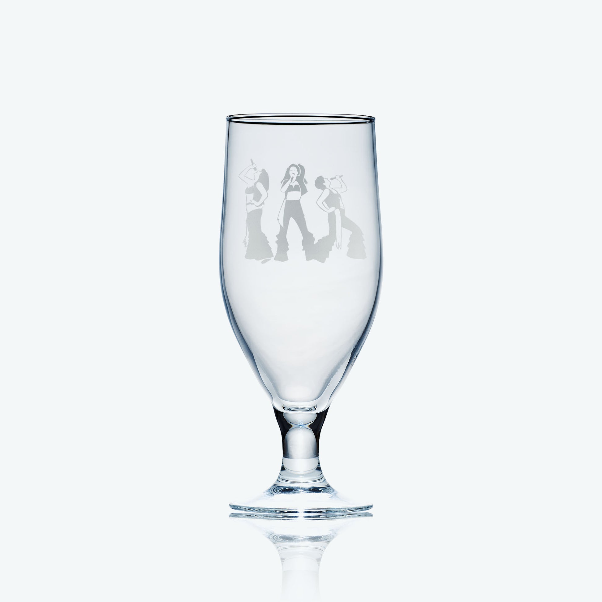 mamma mia engraved stemmed beer gklass