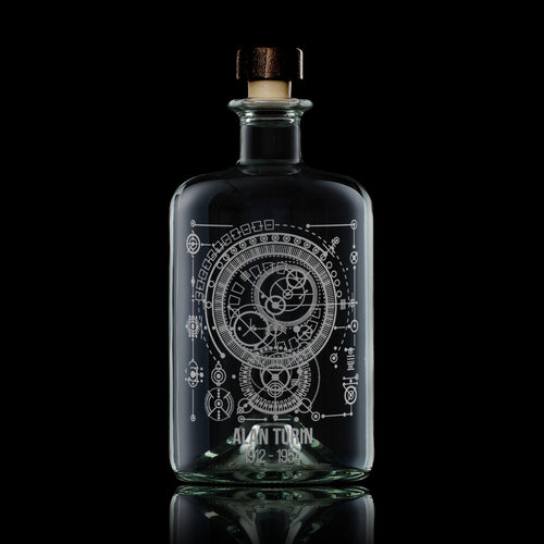 Alan Turing Engraved Apothecary Bottle Decanter – Vintage Science-Inspired Gift