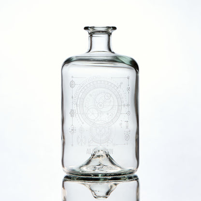 Alan Turing engraved apothecary bottle decanter. perfect for gifting to science and whisky enthusiasts.