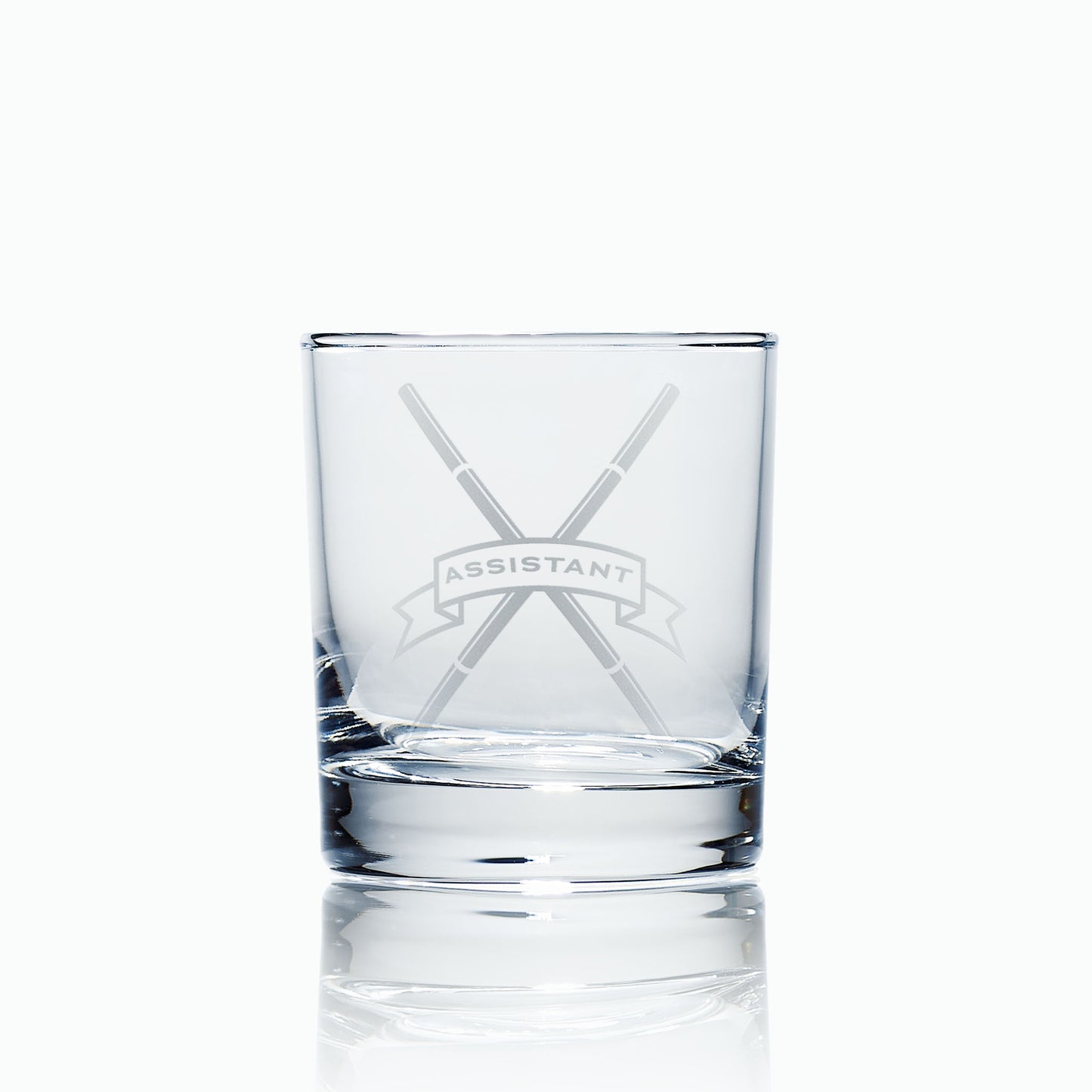 Masonic ADC whisky glass (English Constitution), engraved and photographed on white background