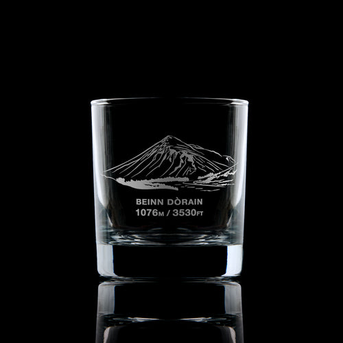 Personalised Beinn Dorain Mountain Whisky Glass