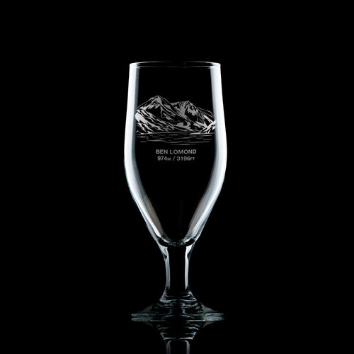 Ben Lomond Mountain Stemmed Beer Glass