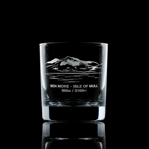 Personalised Ben More Mountain Whisky Glass