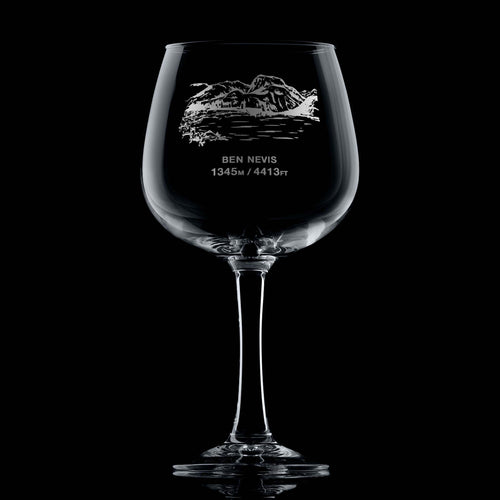 Ben Nevis Engraved Gin Glass — Scottish Munros Collection