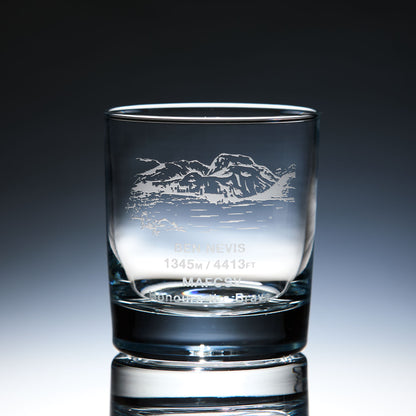 Personalised Ben Nevis Mountain Whisky Glass