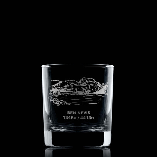 Ben Nevis Engraved Whisky Glass — Scottish Munros Collection
