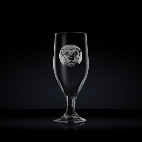 Personalised Border Terrier Beer Glass