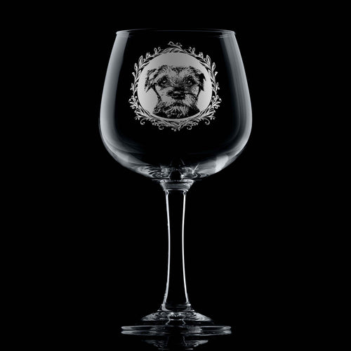 Border Terrier Gin Glass
