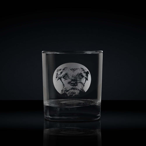 Personalised Border Terrier Whisky Glass