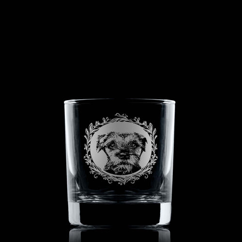 Border Terrier Engraved Whisky Glass
