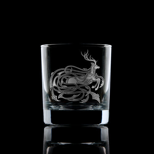 Personalised Celtic Stag Whisky Glass