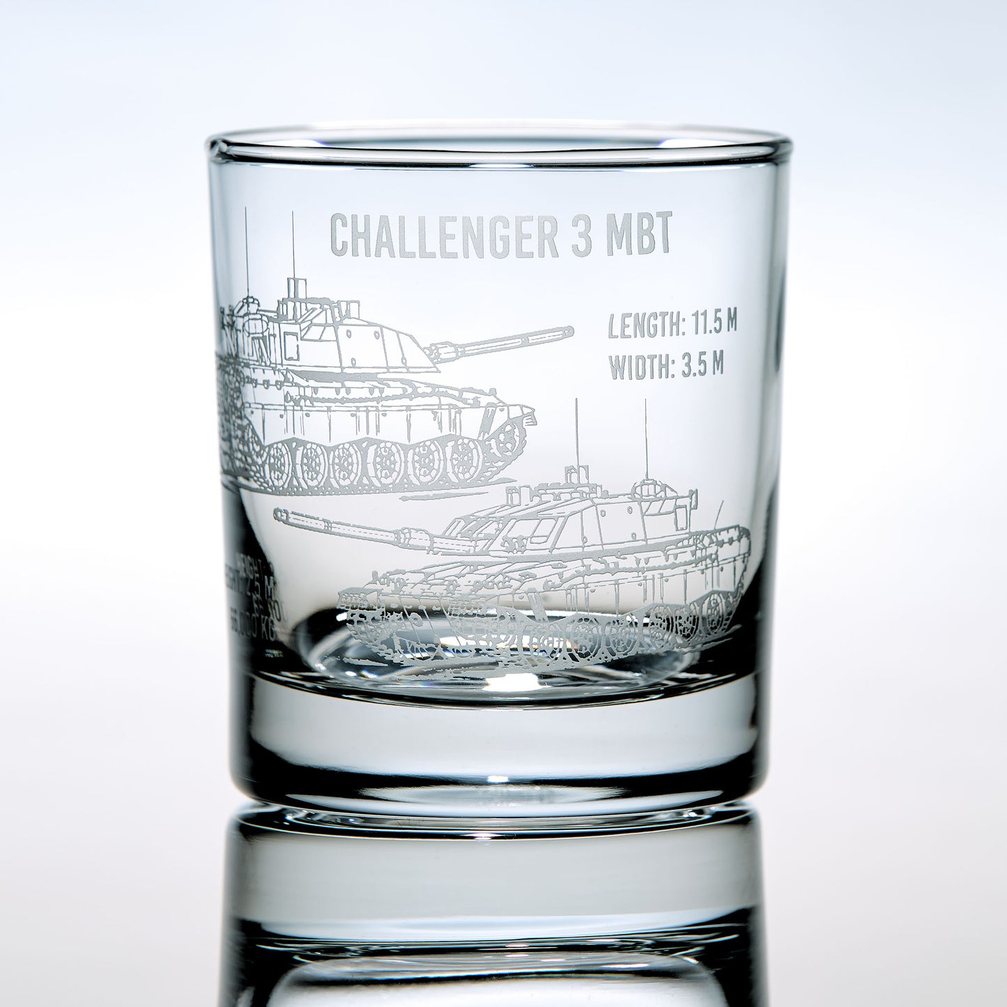 Challenger Battle Tank Whisky Glass