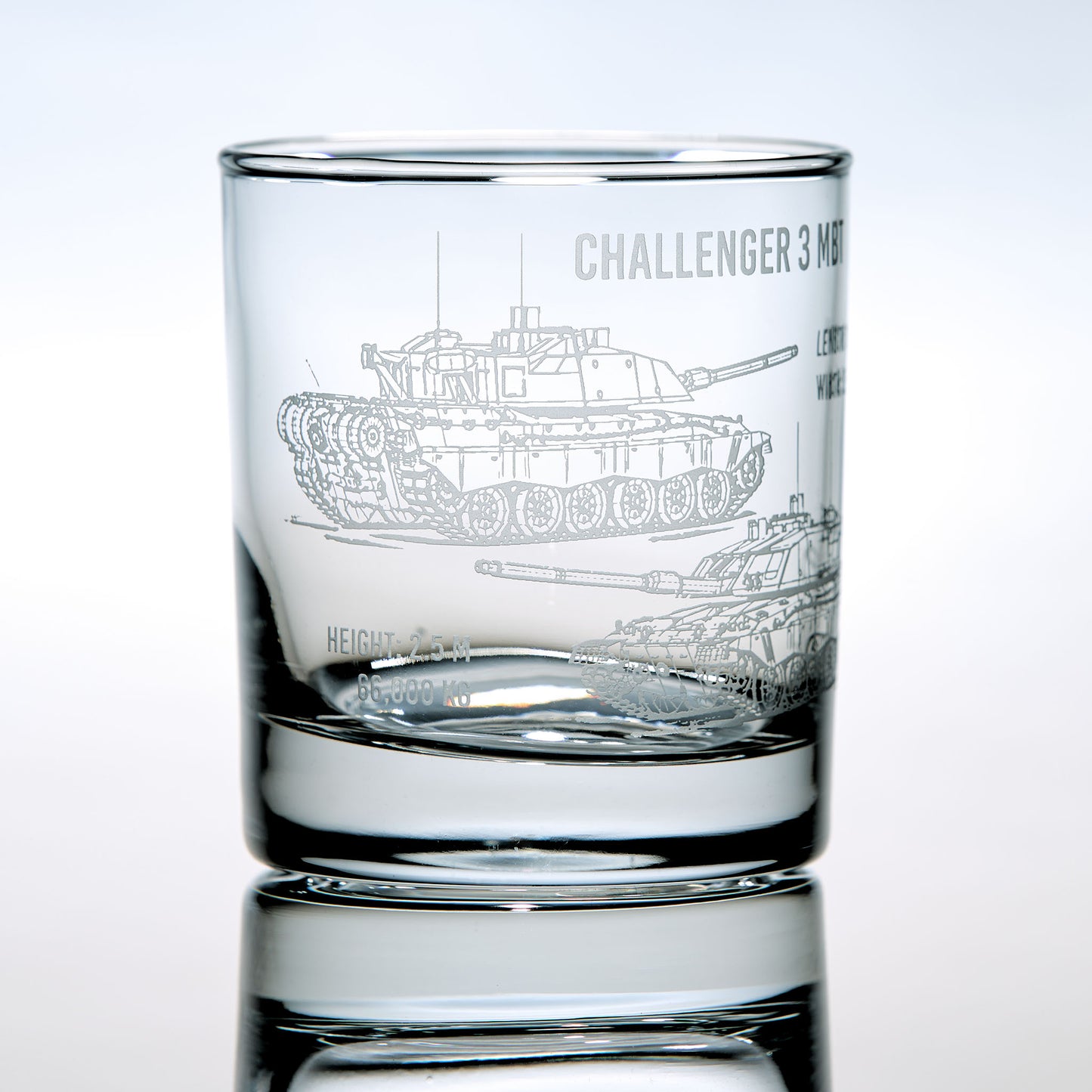 Challenger Battle Tank Whisky Glass