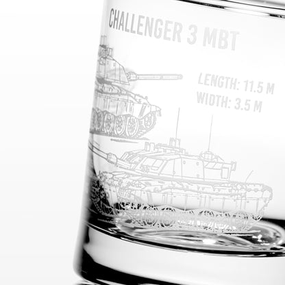 british tank engraved whisky glass