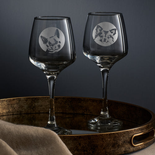 Personalised Chihuahua Wine Glass