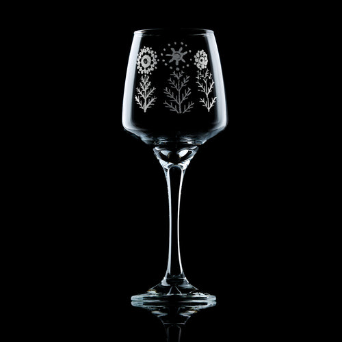 Children's Drawing Wine Glass
